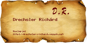 Drechsler Richárd névjegykártya