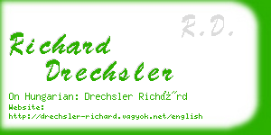 richard drechsler business card